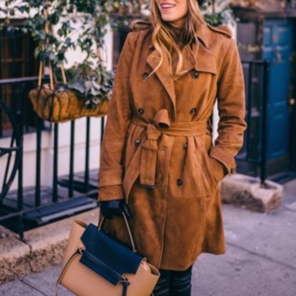 Jackets & Blazers - SEUDE TRENCH COAT